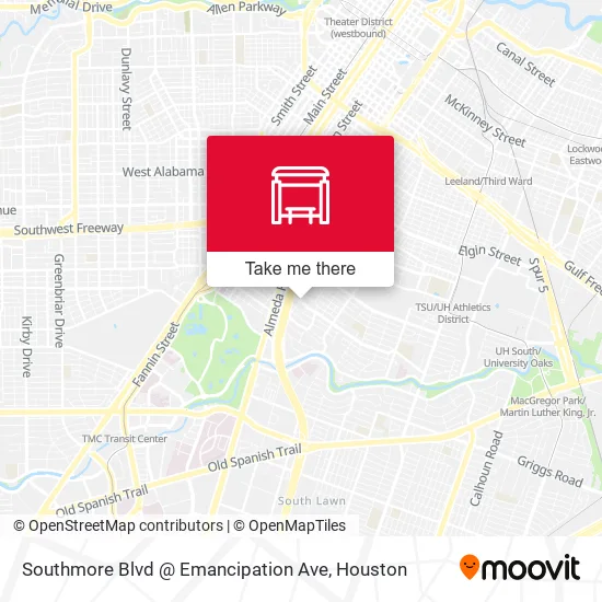 Southmore Blvd @ Emancipation Ave map