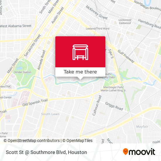 Scott St @ Southmore Blvd map