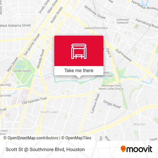 Mapa de Scott St @ Southmore Blvd