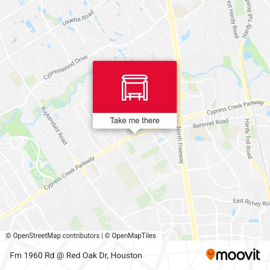 Mapa de Fm 1960 Rd @ Red Oak Dr
