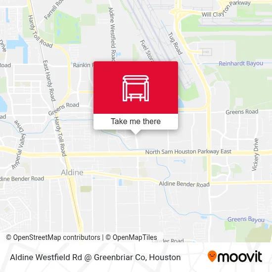 Aldine Westfield Rd @ Greenbriar Co map