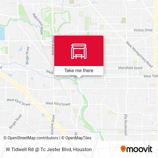 W Tidwell Rd @ Tc Jester Blvd map
