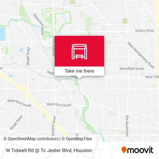 W Tidwell Rd @ Tc Jester Blvd map