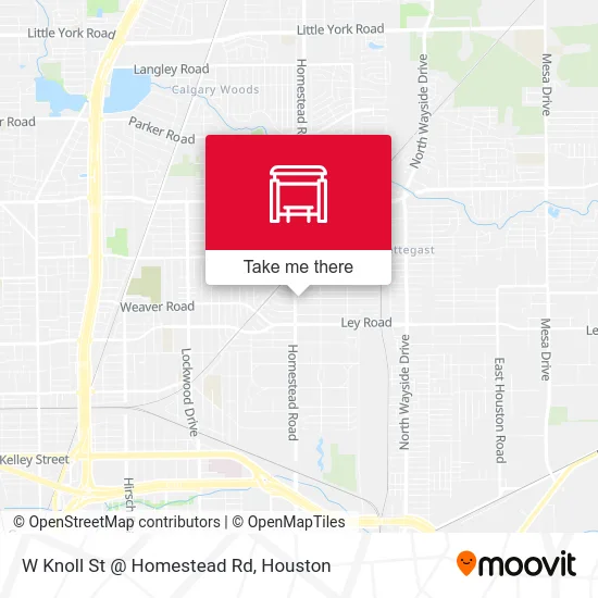 W Knoll St @ Homestead Rd map