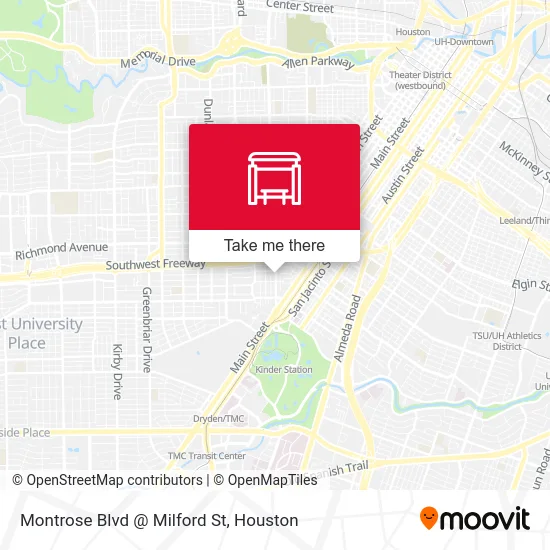Montrose Blvd @ Milford St map