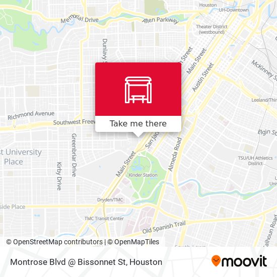 Montrose Blvd @ Bissonnet St map