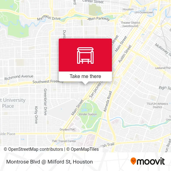 Mapa de Montrose Blvd @ Milford St