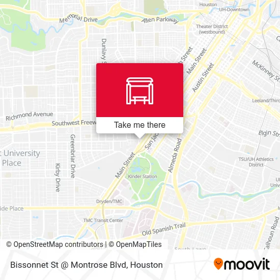 Mapa de Bissonnet St @ Montrose Blvd