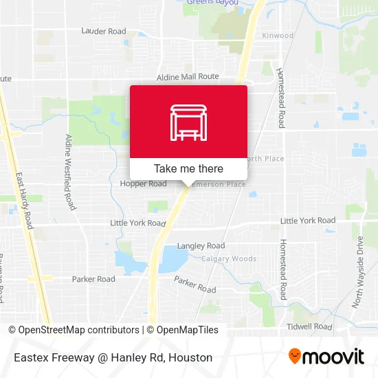 Mapa de Eastex Freeway   @ Hanley Rd