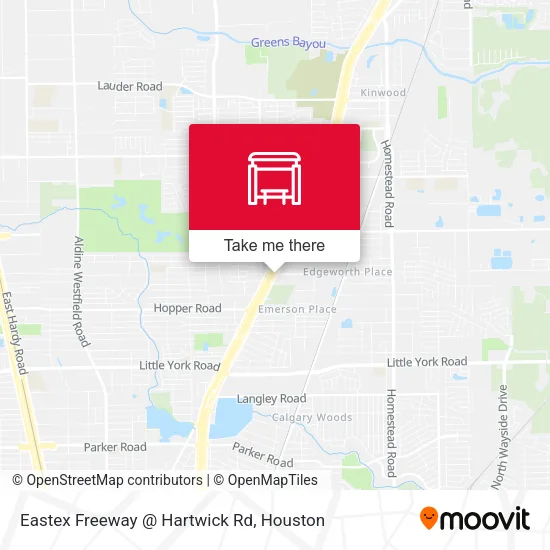 Eastex Freeway   @ Hartwick Rd map