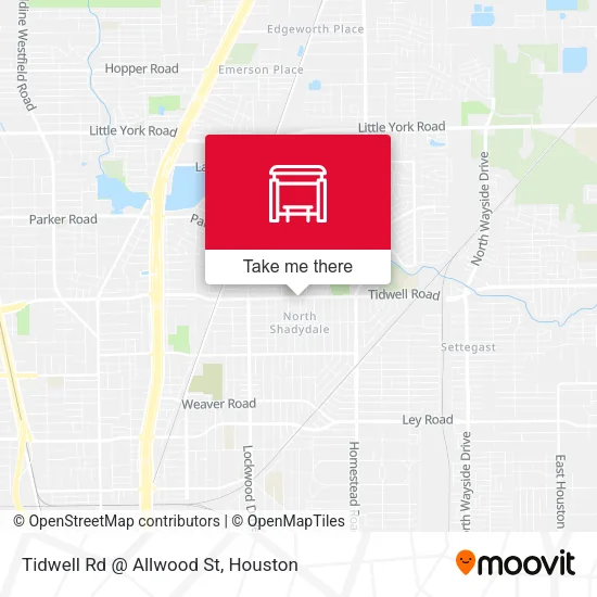 Tidwell Rd @ Allwood St map