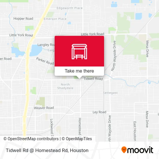 Mapa de Tidwell Rd @ Homestead Rd