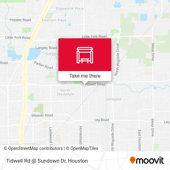 Tidwell Rd @ Sundown Dr map