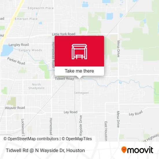 Mapa de Tidwell Rd @ N Wayside Dr