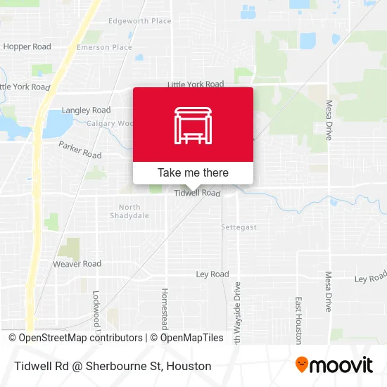 Tidwell Rd @ Sherbourne St map
