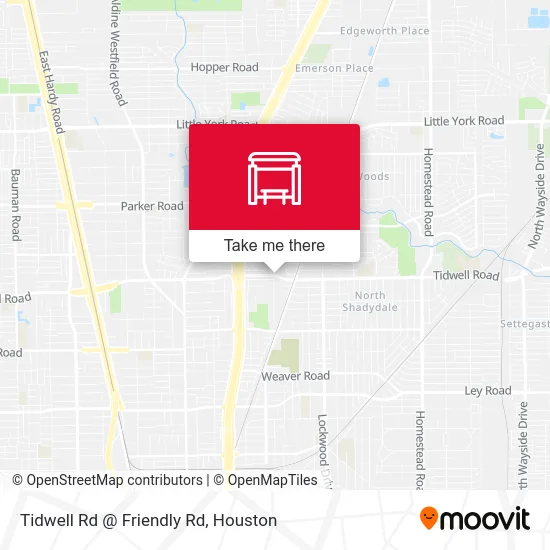 Mapa de Tidwell Rd @ Friendly Rd