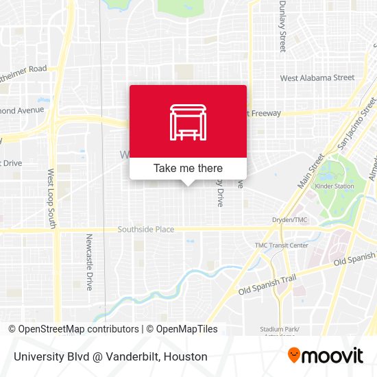 University Blvd @ Vanderbilt map