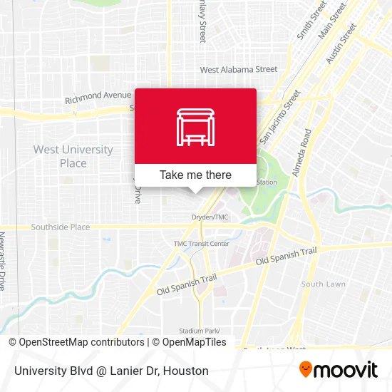 University Blvd @ Lanier Dr map