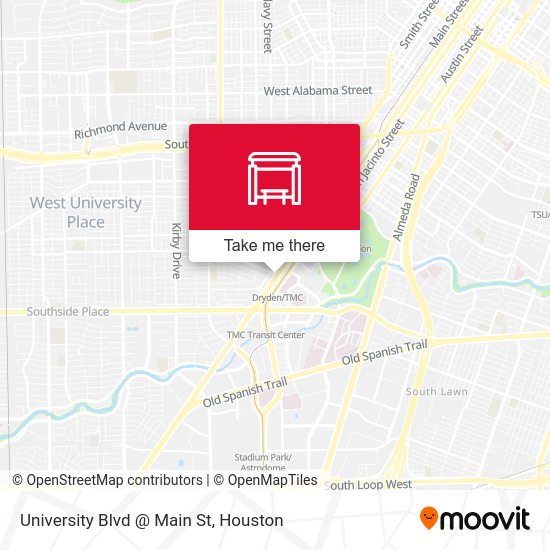 University Blvd @ Main St map