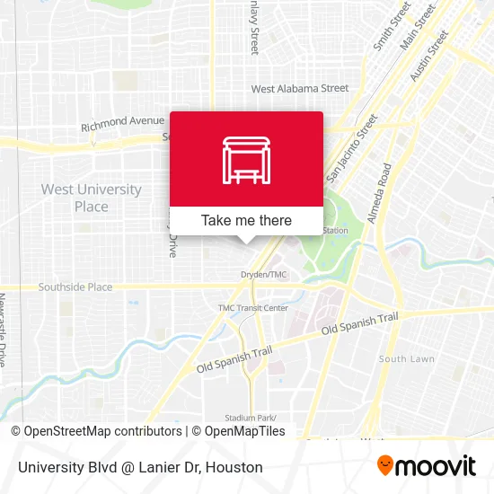 University Blvd @ Lanier Dr map