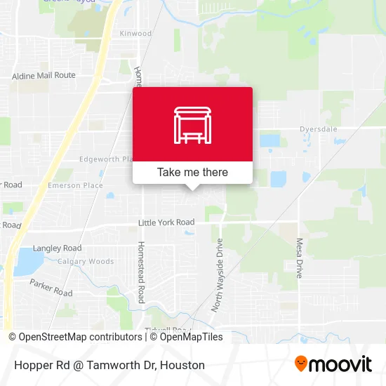 Hopper Rd @ Tamworth Dr map