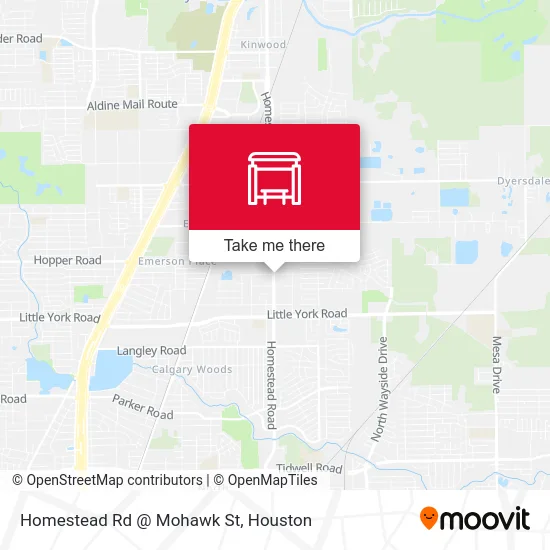 Homestead Rd @ Mohawk St map