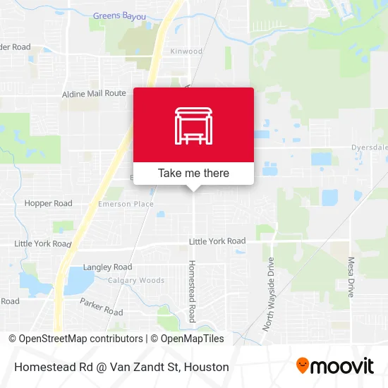 Homestead Rd @ Van Zandt St map