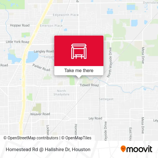 Homestead Rd @ Hallshire Dr map