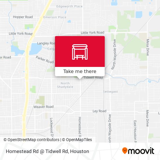 Homestead Rd @ Tidwell Rd map