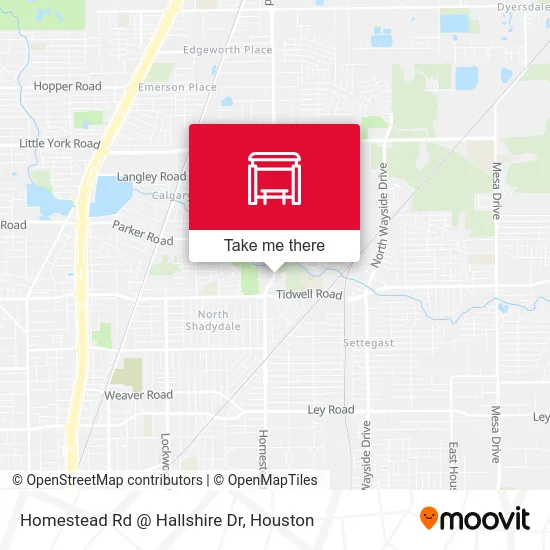 Homestead Rd @ Hallshire Dr map