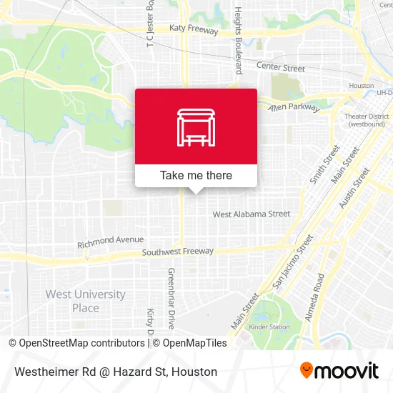 Westheimer Rd @ Hazard St map
