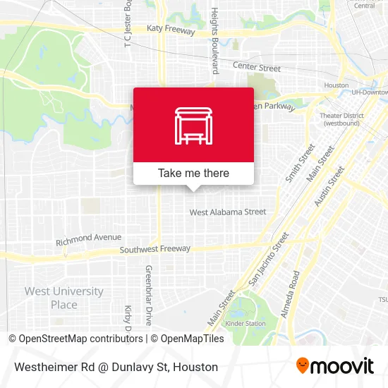 Westheimer Rd @ Dunlavy St map
