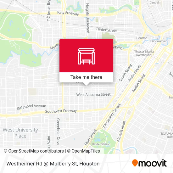 Westheimer Rd @ Mulberry St map