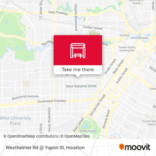 Westheimer Rd @ Yupon St map