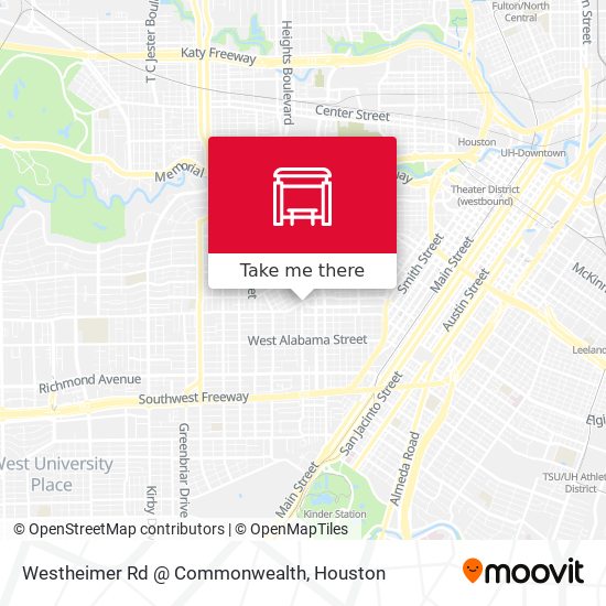 Westheimer Rd @ Commonwealth map
