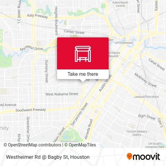 Westheimer Rd @ Bagby St map