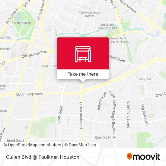Cullen Blvd @ Faulkner map