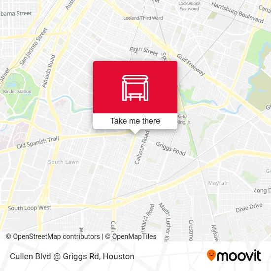 Mapa de Cullen Blvd @ Griggs Rd