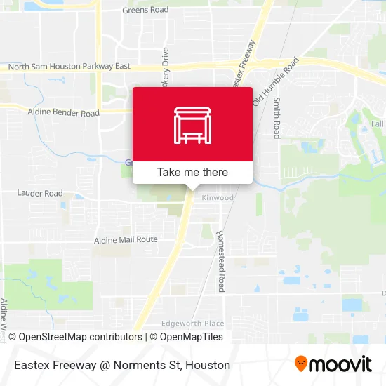 Eastex Freeway   @ Norments St map
