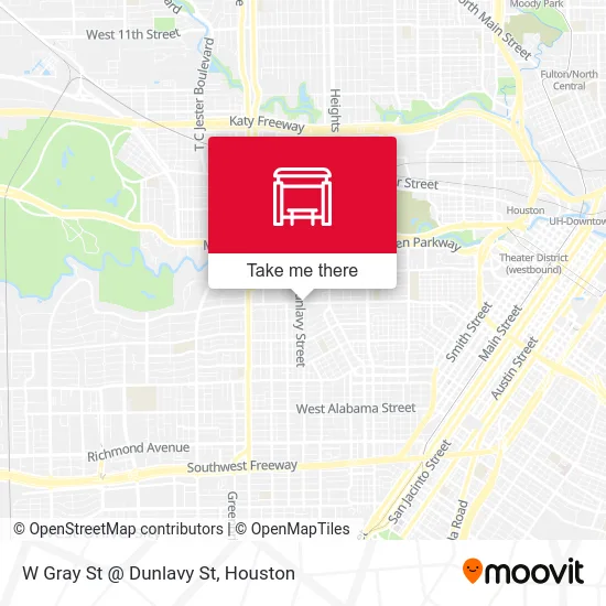 W Gray St @ Dunlavy St map