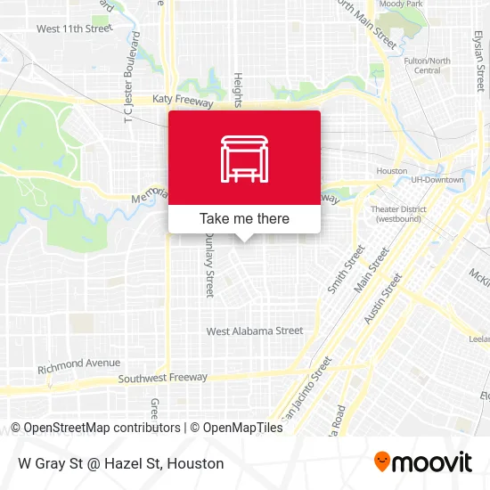W Gray St @ Hazel St map