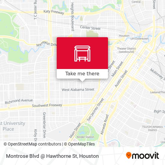 Montrose Blvd @ Hawthorne St map