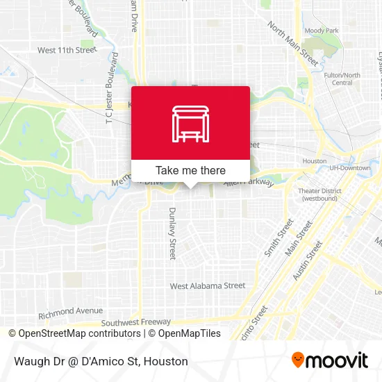 Mapa de Waugh Dr @ D'Amico St