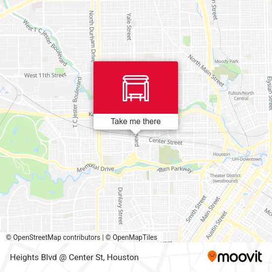 Heights Blvd @ Center St map