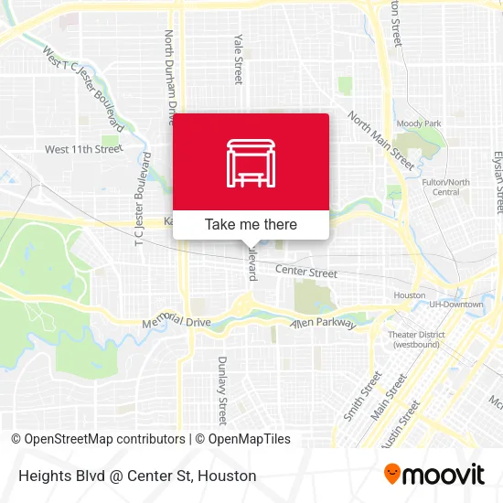 Heights Blvd @ Center St map