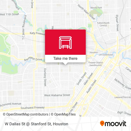 W Dallas St @ Stanford St map