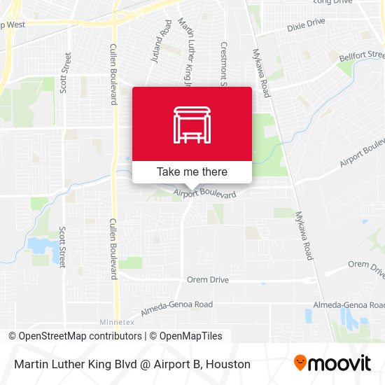 Martin Luther King Blvd @ Airport B map