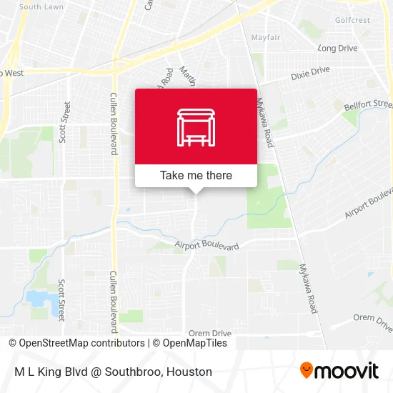 M L King Blvd @ Southbroo map