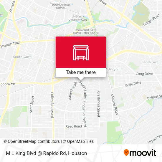 M L King Blvd @ Rapido Rd map