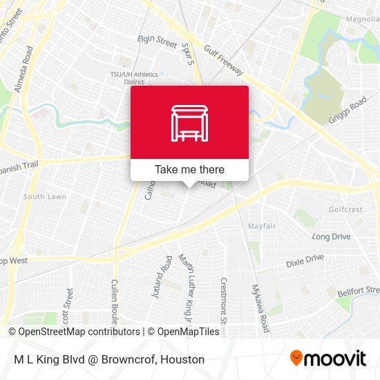 M L King Blvd @ Browncrof map